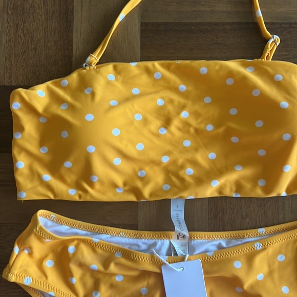 NWT Cupshe Yellow Polka Dot Bikini 👙 - Picture 3 of 6